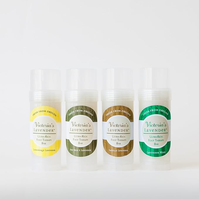 Victoria's Lavender Ultra Rich Foot Balm for Dry Cracked Feet – Heel Repair & Softener with Tea Tree Oil & Lavender – Dry Heels Treatment for Women & Men – Made in USA Foot Balm Stick - 2 Pack (2.5Oz)-Velvo Beauty