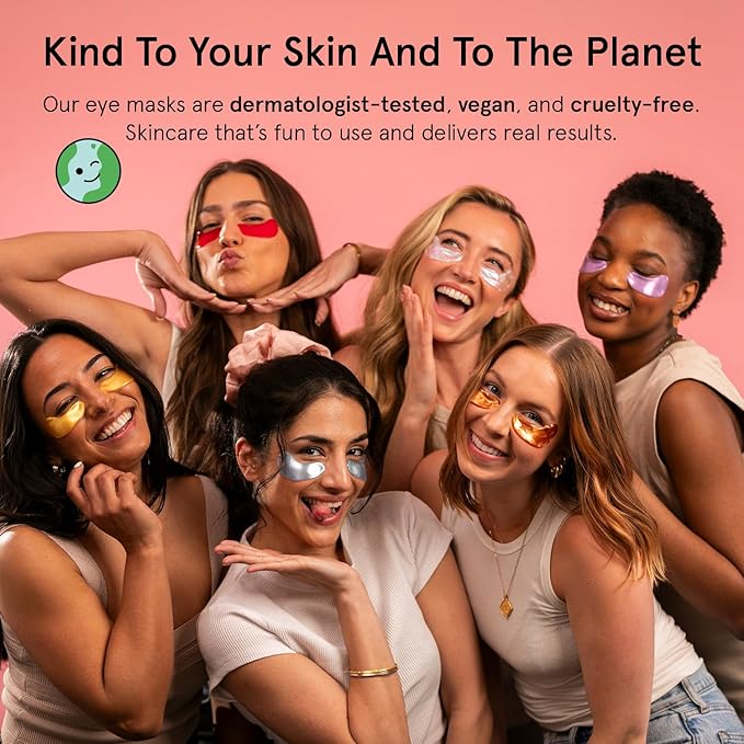 grace & stella Under Eye Mask Variety Pack - 18 Pairs of Under Eye Patches for Dark Circles - With 6 Colors (3 Pairs/Color) - Gel Masks Puffy Eyes for Women - Vegan Cruelty Free Bridesmaid Gifts-Velvo Beauty