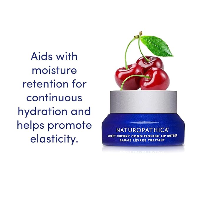 Naturopathica Sweet Cherry Conditioning Lip Butter, Natural Lip Treatment for Soft, Full Lips, 0.5 fl oz-Velvo Beauty