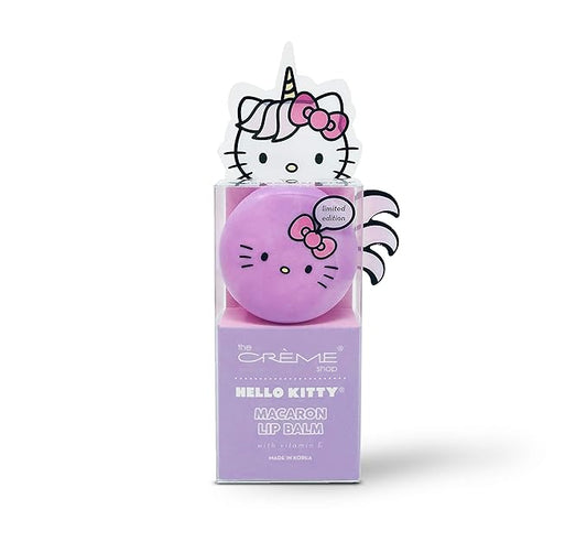 The Crème Shop x Sanrio Hello Kitty Macaron Lip Balm (Hello Kitty Unicorn Rainbow Sherbert) Korean Cute Scented Pocket Portable Soothing Advanced Must-Have on-The-go-Velvo Beauty
