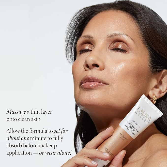 LAURA GELLER NEW YORK Spackle Primer - Bronze - Super-Size 2 Fl Oz - Hyaluronic Acid Makeup Primer for Mature Skin-Velvo Beauty