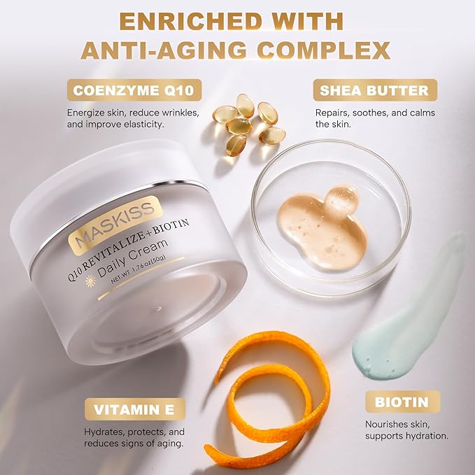 Firming Neck Cream & Anti-Wrinkle Face Cream with Coenzyme Q10, Unscented Skin Firming Neck Cream, Anti Aging Facial Moisturizer for Sensitive Skin, 1.76 Oz Jar-Velvo Beauty