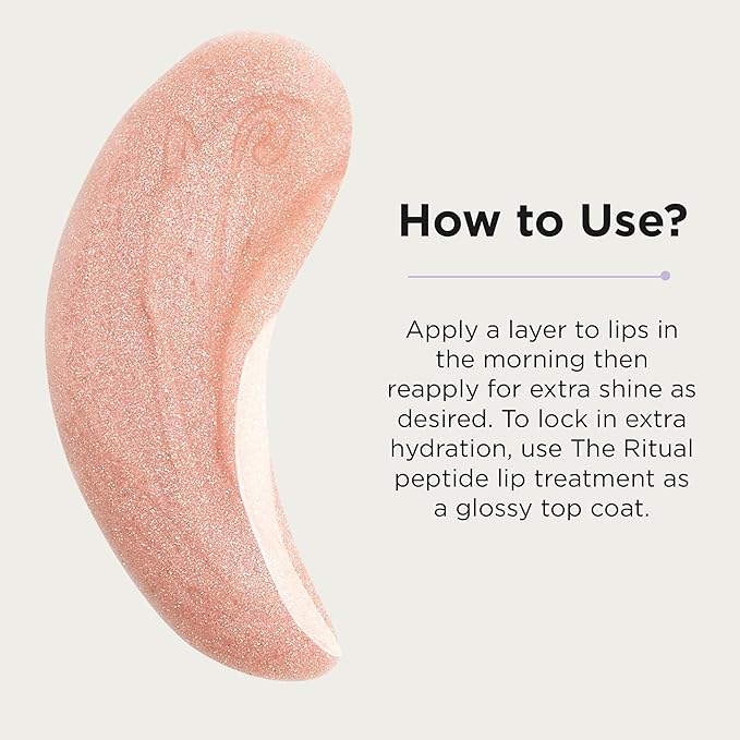 Côte Euphoria Peptide Lip Shine – Shimmery Sheer Nude Lip Gloss for Hydration & Shine – Vegan, Cruelty-Free, Anti-Aging with Shea Butter & Hyaluronic Acid – Long-Lasting, Smooth, Moisturizing Gloss-Velvo Beauty