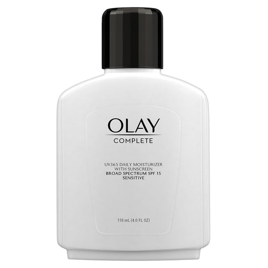 Olay Face Moisturizer, Complete All Day Moisturizer With Sunscreen Broad Spectrum SPF 15 - Sensitive, 4 fl. Oz, 1 unit-Velvo Beauty