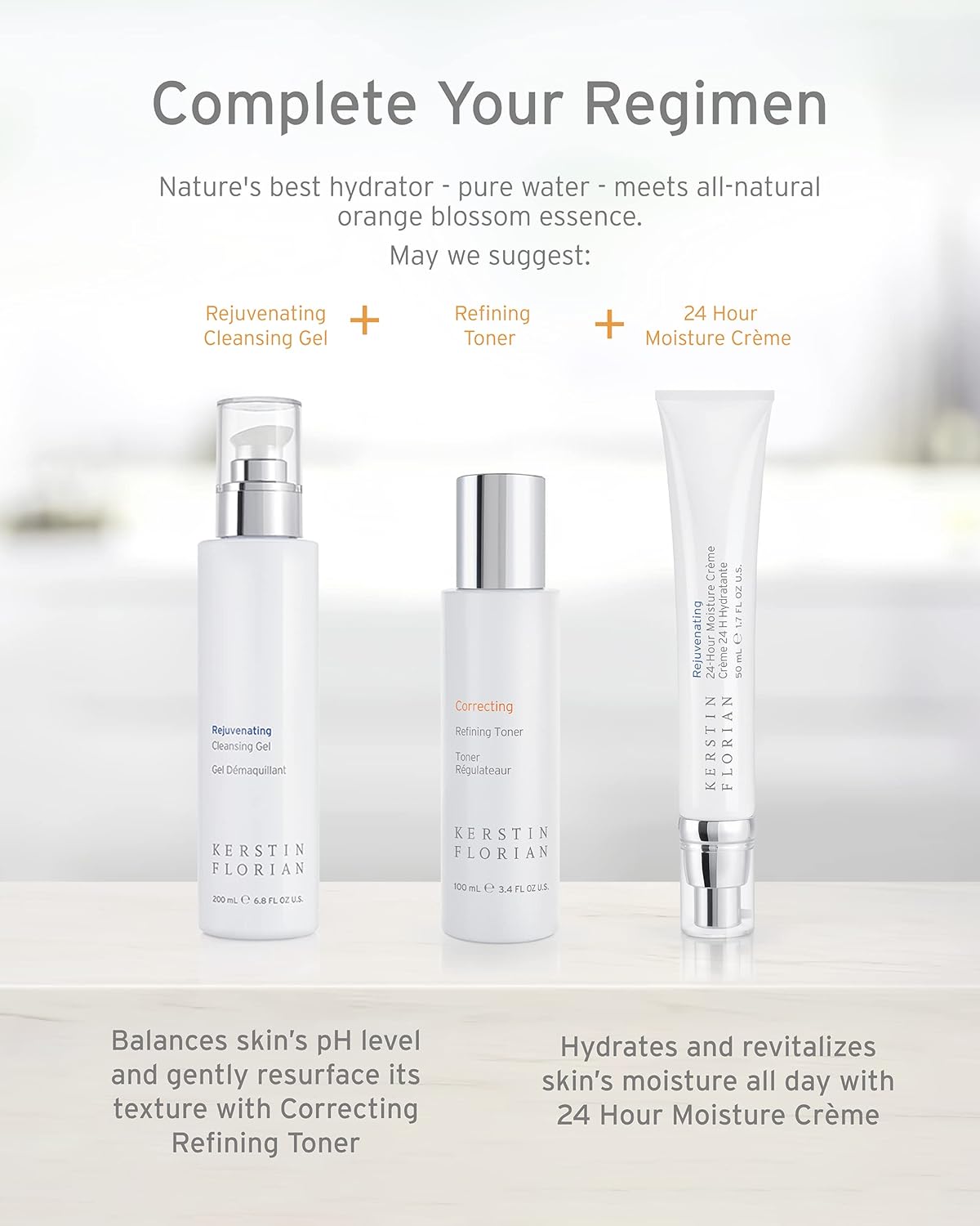 Kerstin Florian Rejuvenating Cleansing Gel | Gentle Face Wash and Makeup Remover for All Skin Types (6.8 fl oz)-Velvo Beauty