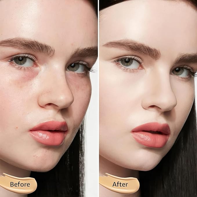 Mushroom Head Air Cushion CC Cream - BB Cream Foundation Makeup Moisturizing Concealer Long-Lasting, Cushion Foundation Full Coverage Self Adjusting (Ivory, 1 PCS)-Velvo Beauty