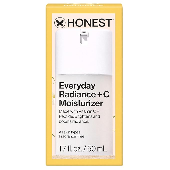Honest Beauty Everyday Radiance Vitamin C Lightweight Moisturizer | Brightens + Improves Skin Tone | Gentle for Sensitive Skin, Fragrance Free, Vegan | 1.7 fl oz-Velvo Beauty