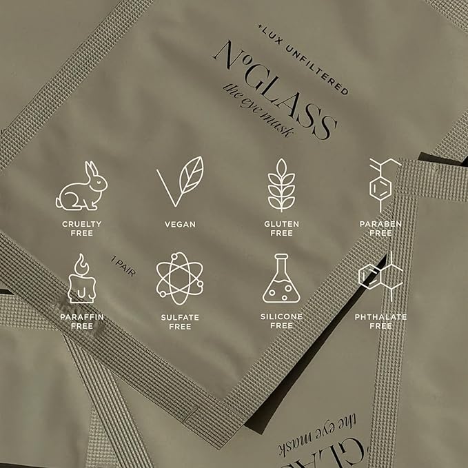 '+ Lux Unfiltered Cooling Under Eye Patches - Anti-Slip Caffeine Infused Korean Eye Mask - Reduces Puffiness, Brightens, & Hydrates Skin - Fragrance Free, Vegan, & Cruelty Free - 10 Count-Velvo Beauty