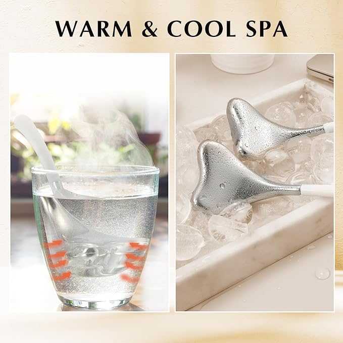 2-in-1 Gua Sha Cryo Sticks, Facial Skin Care Tools for Women Face and Eyes Massage, Unbreakable Stainless Steel Esthetician Supplies, Cooling Spa Ice Globes Roller with Carry Case-Velvo Beauty