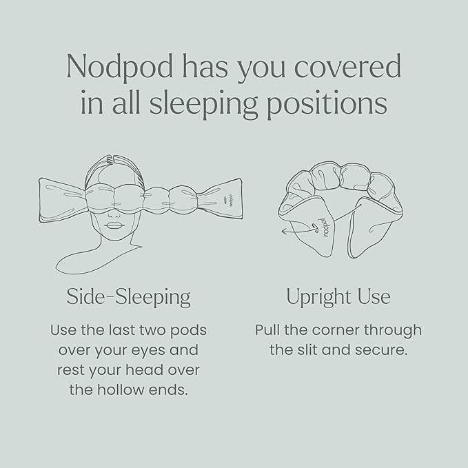 Nodpod Gentle Pressure Sleep Mask | Patented Light Blocking Design for Sleeping, Traveling & Relaxation - Sage-Velvo Beauty