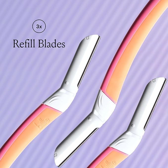 Billie - Dermaplane Refill Blades - Stainless Steel Blades with Safety Micro-guards - Nickel-free - Gently Exfoliates Skin - 3 count-Velvo Beauty