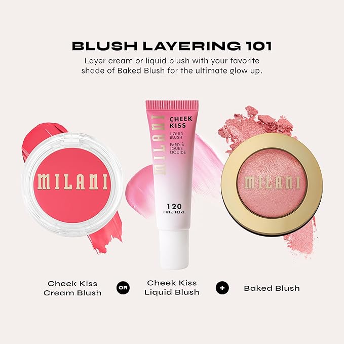 Milani Baked Blush, Powder Blush for Cheeks, Cruelty Free Makeup - Shape, Contour & Highlight Face for a Shimmery or Matte Finish - Berry Amore-Velvo Beauty