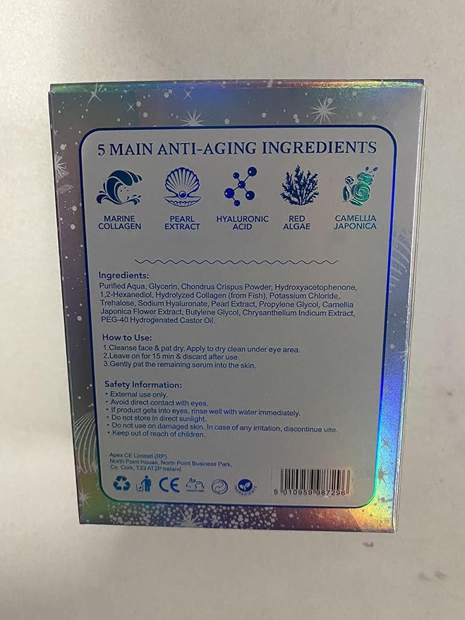 Under Eye Patches(12 Pairs), 6 Color Marine Collagen Eye Mask for Puffy Eyes, Dark Circles, Eye Bags, Wrinkles, Fine Lines.-Velvo Beauty