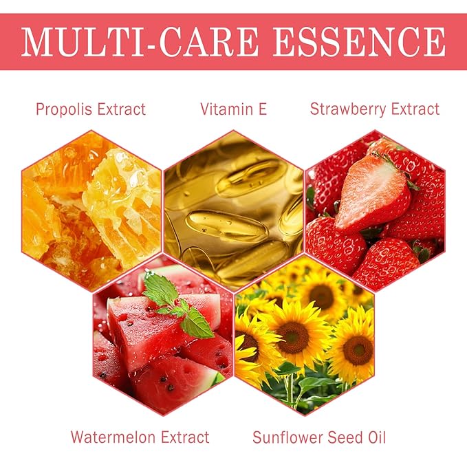 Watermelon Sleeping Lip Mask, Bee Lip Balm Lip Mask Honey Pot, Lip Mask Overnight Propolis Moisturizing Lip Balm with Stick, Hydrating Repair Prevention Dry & Cracked Lip Scrubs Exfoliato-Velvo Beauty