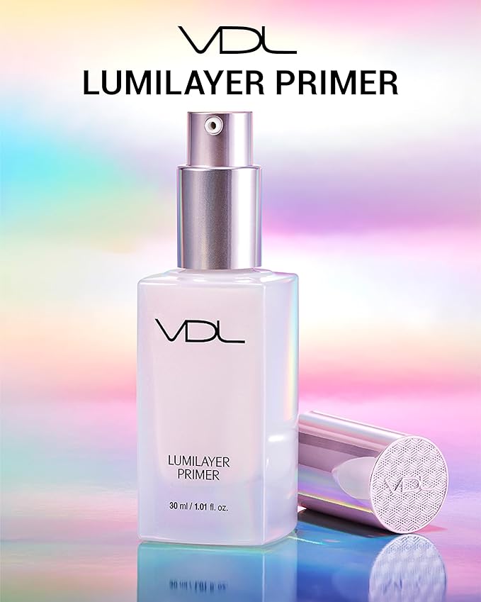 VDL Lumilayer Primer (Glowy Finish, 1.01fl oz) - Illuminating Pearl Makeup Base for Glowing Skin. Korean Makeup. Hydrating Radiance-Velvo Beauty