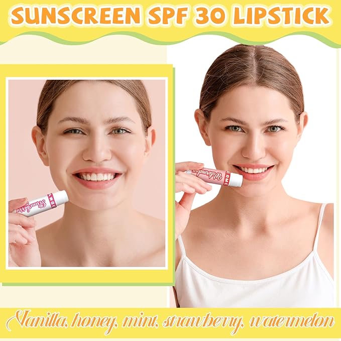 30 Pack Lip Balms SPF 30 Bulk Sunscreen Lip Balms Party Gifts Favors Lip Sunscreen Care with Vitamin E Wedding Bridal Shower Favors Baby Shower Gifts for Outdoor Travel Beach-Velvo Beauty