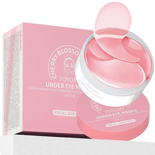 Under Eye Patches Masks - for Dark Circles, Puffiness, Eye bags,and Fine Lines Smoothing Skin Care Treatment with Collagen and Hyaluronic Acid for Women and Men, (60 Pcs) Pink-Velvo Beauty