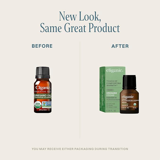 Cliganic Organic Oregano Essential Oil, 100% Pure Natural for Aromatherapy | Non-GMO Verified (Packaging May Vary)-Velvo Beauty