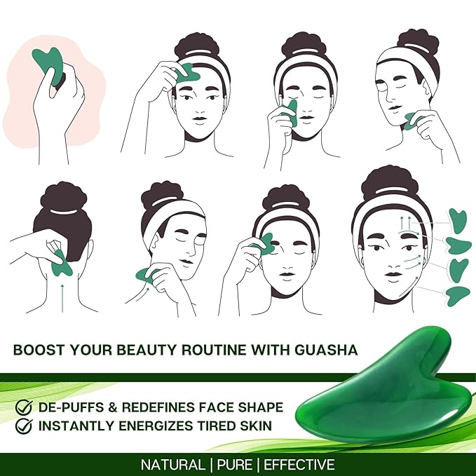 Botanical Face & Neck Firming Oil | Anti-Wrinkle Ginseng & Squalane Serum w/Gua Sha Lift Scraper | Organic, Pure, Natural Skincare (0.6 fl oz | 18 ml)-Velvo Beauty