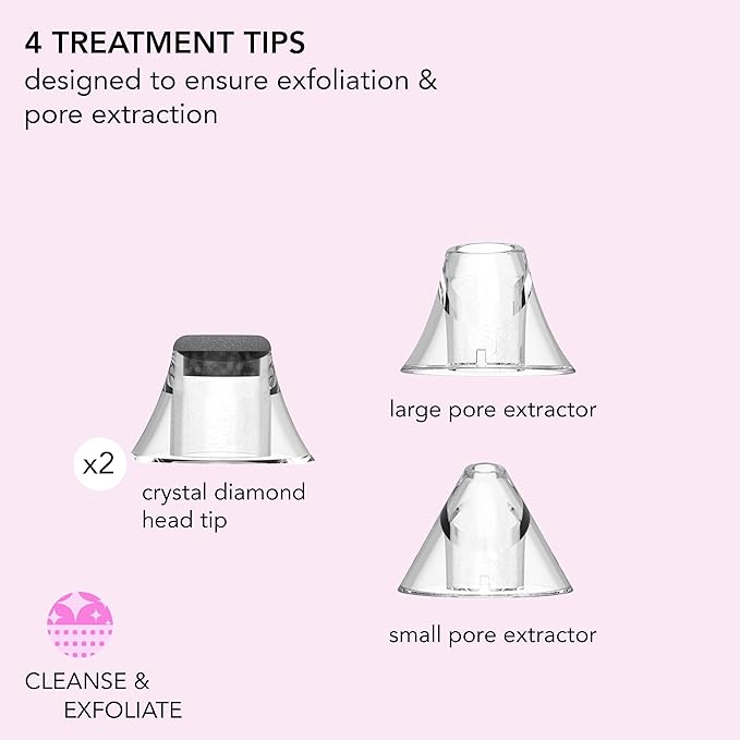 skn by conair Microdermabrasion Facial Tool, Pore Vacuum, Remove Dead Skin Cells and Dirt from Clogged Pores-Velvo Beauty