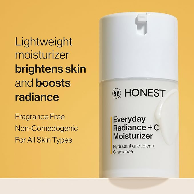 Honest Beauty Everyday Radiance Vitamin C Lightweight Moisturizer | Brightens + Improves Skin Tone | Gentle for Sensitive Skin, Fragrance Free, Vegan | 1.7 fl oz-Velvo Beauty
