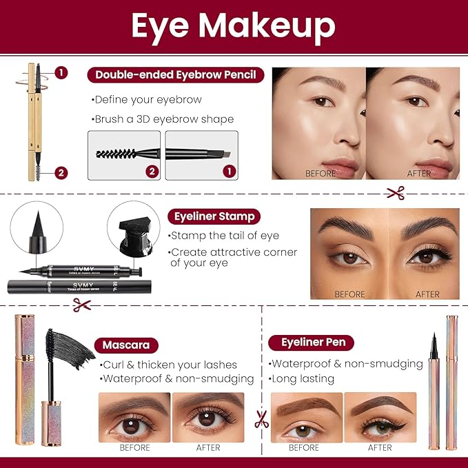 Makeup Kit for Women, Travel Makeup Kit, Makeup Full Kit for Beginners Teens Girls, Makeup Bundle Include 3 Matte & Shimmer Eyeshadow Palettes, Blush Palette, Lip Gloss Set, Concealer-Velvo Beauty