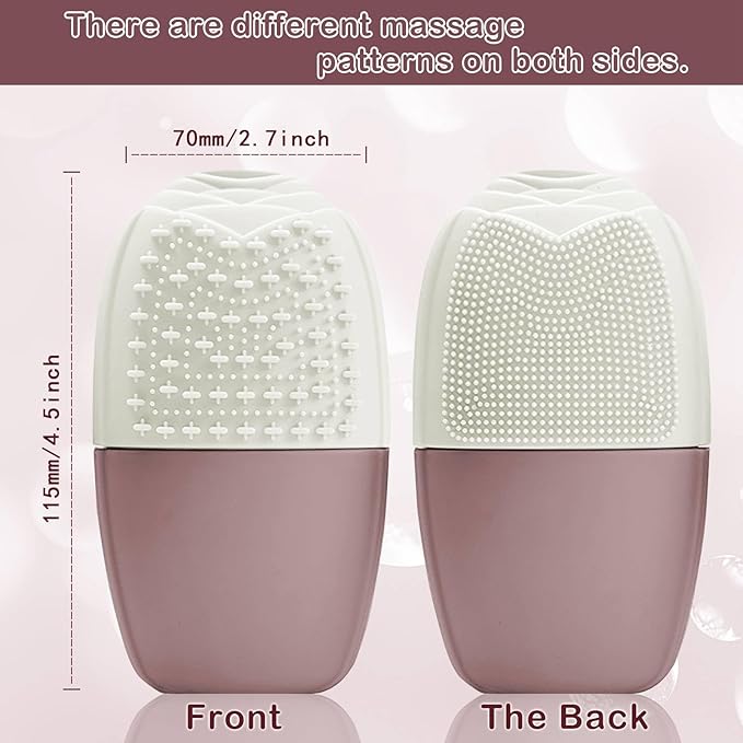 XHJRI Ice Face Roller Massager,Ice Cube Roller for Face, Eyes and Neck Naturally Conditioning and Skin Care,De-Puff Eye Bags,Reduce Migraine Pain,Reusable Massage Silicone Ice Mold (New Brown)-Velvo Beauty