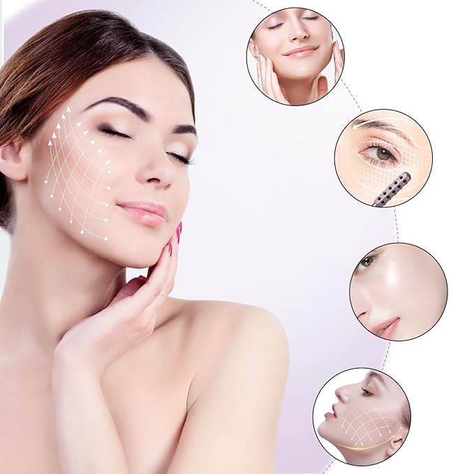 Germanium Beauty Stone Roller for Uplifting Face Massager Roller (Rose Gold)-Velvo Beauty