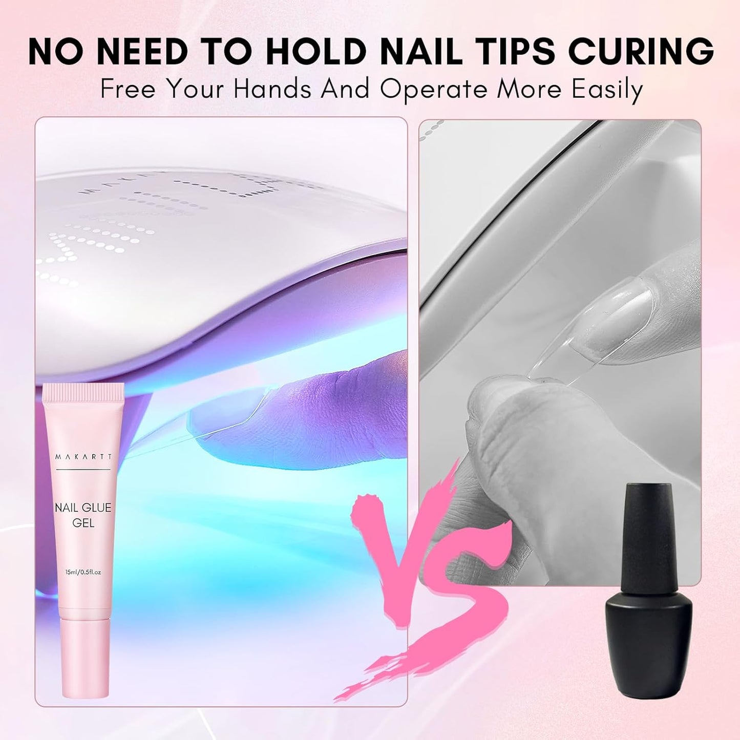 Makartt Gel Nail Glue: Solid Nail Glue for Press On Nails, 15ML 3D Gel UV Lamp Needed, Multifunctional Nails Tools Strong Adhesive Rhinestone Glues Gels for Charms & Gems, Ideal for DIY Home Salon Use-Velvo Beauty
