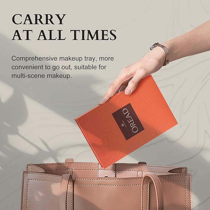 Color Nymph Makeup Kit for Women, All In One Notebook Makeup Palette Set With Mirror for Girls Includes 24 C Eyeshadow Palette,Lipgloss,Face Powder,Blushes (Orange)-Velvo Beauty