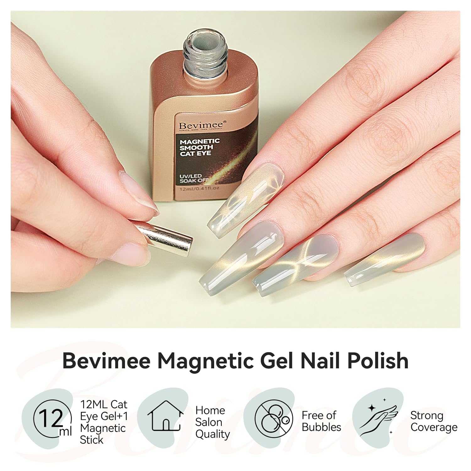 Cat Eye Nail Polish Glass Jelly Magnetic Gel Polish Smoothie Glitter Gloss Shine Holographic Celadon Color Velvet UV Gel Polish For Nail Art Manicure DIY At Home 12ml-Velvo Beauty