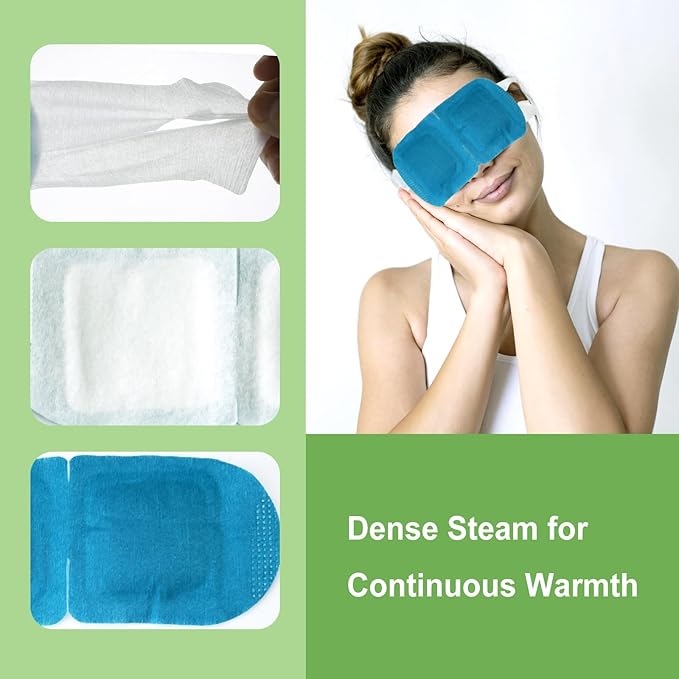 10PCS Steam Eye Mask, Relieve Eye Fatigue, Can be Used for Eye Relaxation, Jet Lag or Insomnia, Disposable Heated Steam Eye Mask, Rich in Nutrients Heated to Promote Absorption (Fragrance-Free)-Velvo Beauty