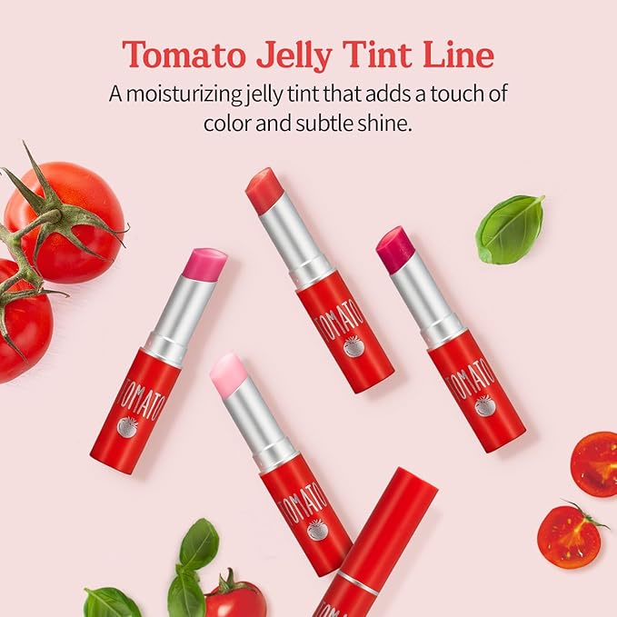 SKINFOOD Tomato Jelly Tint Lip (#02 Berry Tomato) - Moisturizing Tinted Lip Balm with Tomato Extracts, Healthy Looking Long Lasting Natural Lip Makeup - Natural Tinted Lip Balm - Lip Balm with Color-Velvo Beauty