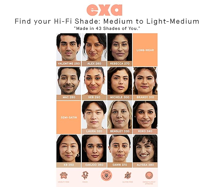 Exa Beauty - Natural High Fidelity Foundation | Clean, Vegan, Cruelty-Free Makeup (Soraya 220)-Velvo Beauty