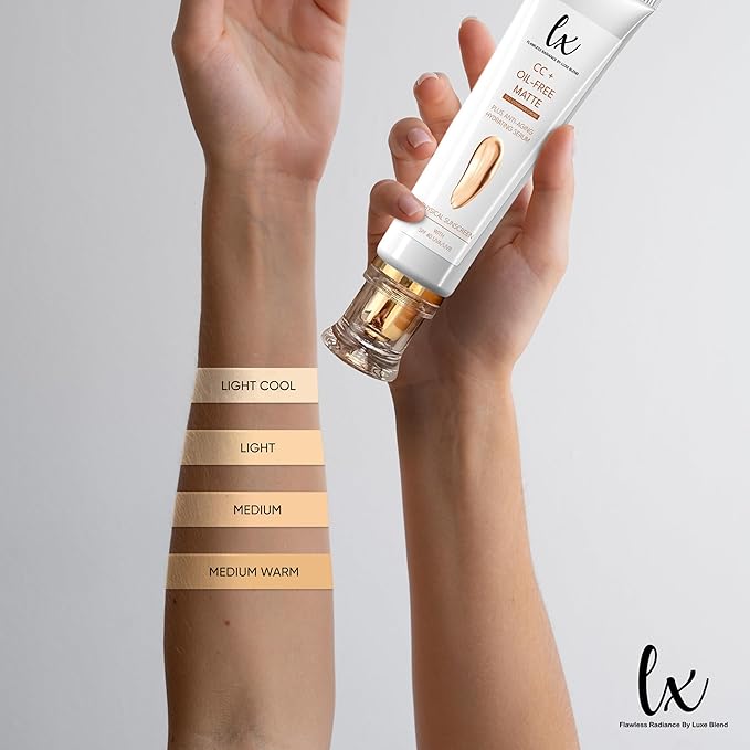 Lx Blend CC+ Cream Oil Free Matte Anti Aging Foundation SPF40 (Medium)-Velvo Beauty