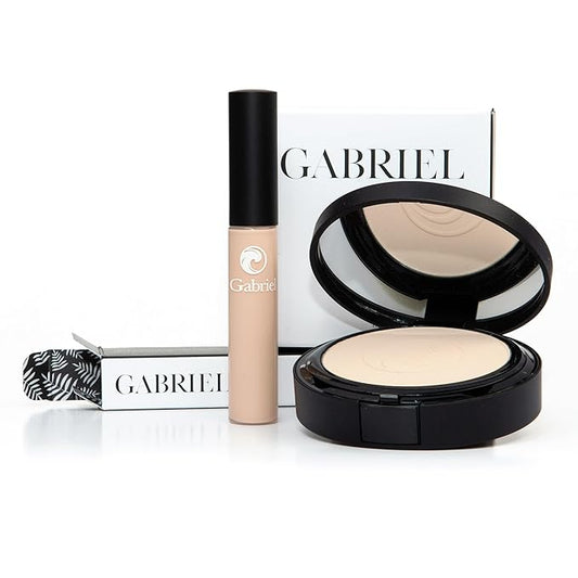 Gabriel Toolkit Concealer + Foundation | Organic, Clean Beauty Set + Cosmetic Travel Bag (Extra Light SET, 1)-Velvo Beauty