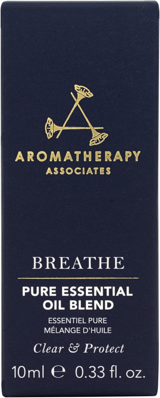 Aromatherapy Associates Breathe Pure Essential Oil Blend. Premium Undiluted Blend to Awaken Your Senses. Hand-Crafted with Eucalyptus, Tea Tree and Pine (0.33 fl oz)-Velvo Beauty
