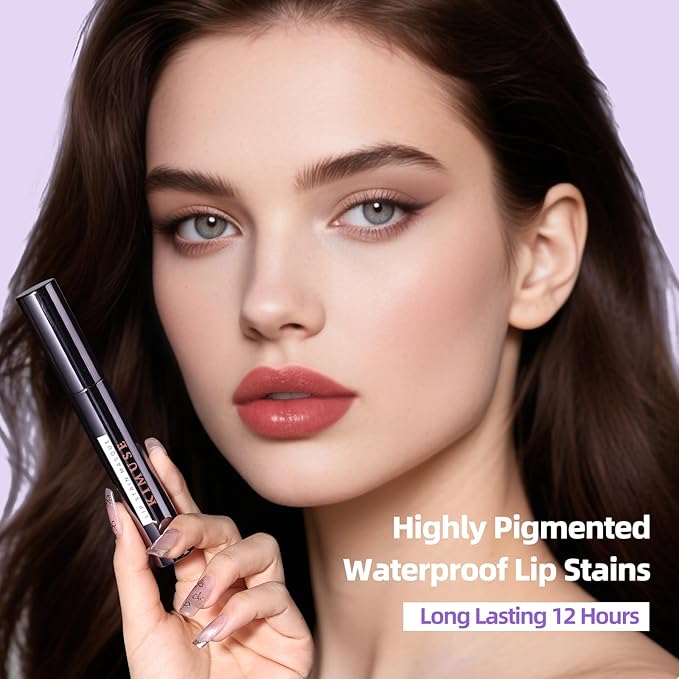 KIMUSE Lip Stain Masque: Peel Off Lip Stain Long Lasting Waterproof 12HR Transfer Proof & Hydrating Tint, Instant Lip Color With Natural Matte Effects, Vegan & Easy To Use-Velvo Beauty