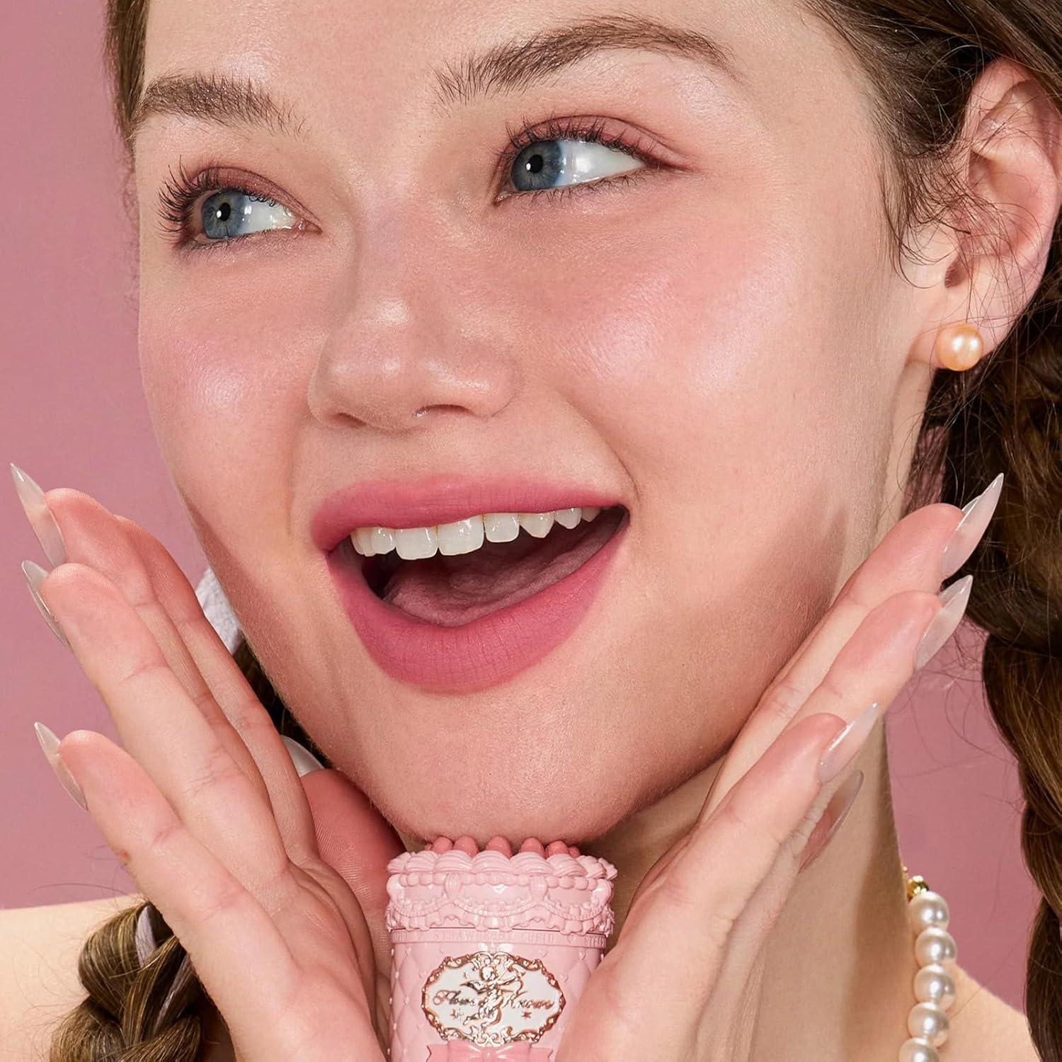 Flower Knows Strawberry Cupid Cake Lip Cream,Velvety-Smooth Matte Liquid Lipstick,Hydrating,Smudge-proof & Stain-Free Lip Stain(V05 Pineberry,0.17 Fl Oz)-Velvo Beauty