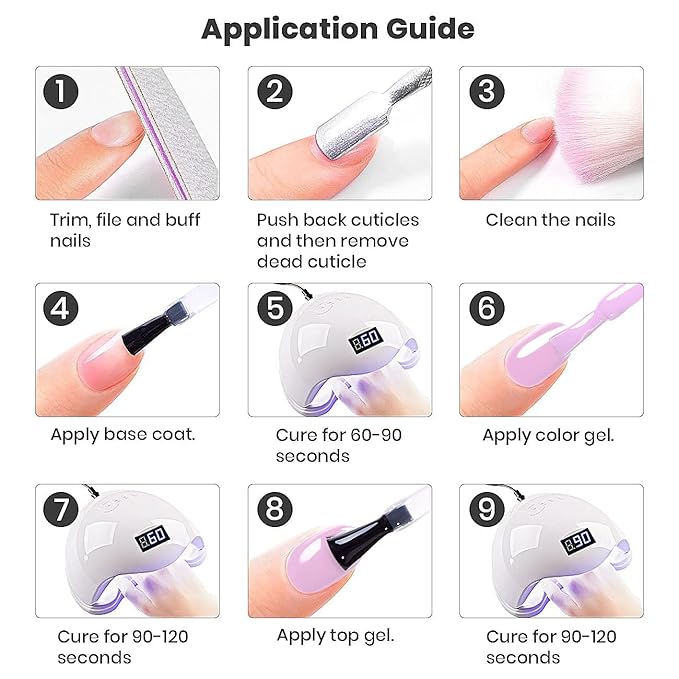 RARJSM Nude Gel Nail Polish Purple Glitter 6pcs Set 7.5ml Jelly Shimmery Sheer Violet Nail Gel Polish Iridescent Sparkly Light Purple Pink Translucent Natural Skin Tone Color Soak off UV LED Cured-Velvo Beauty