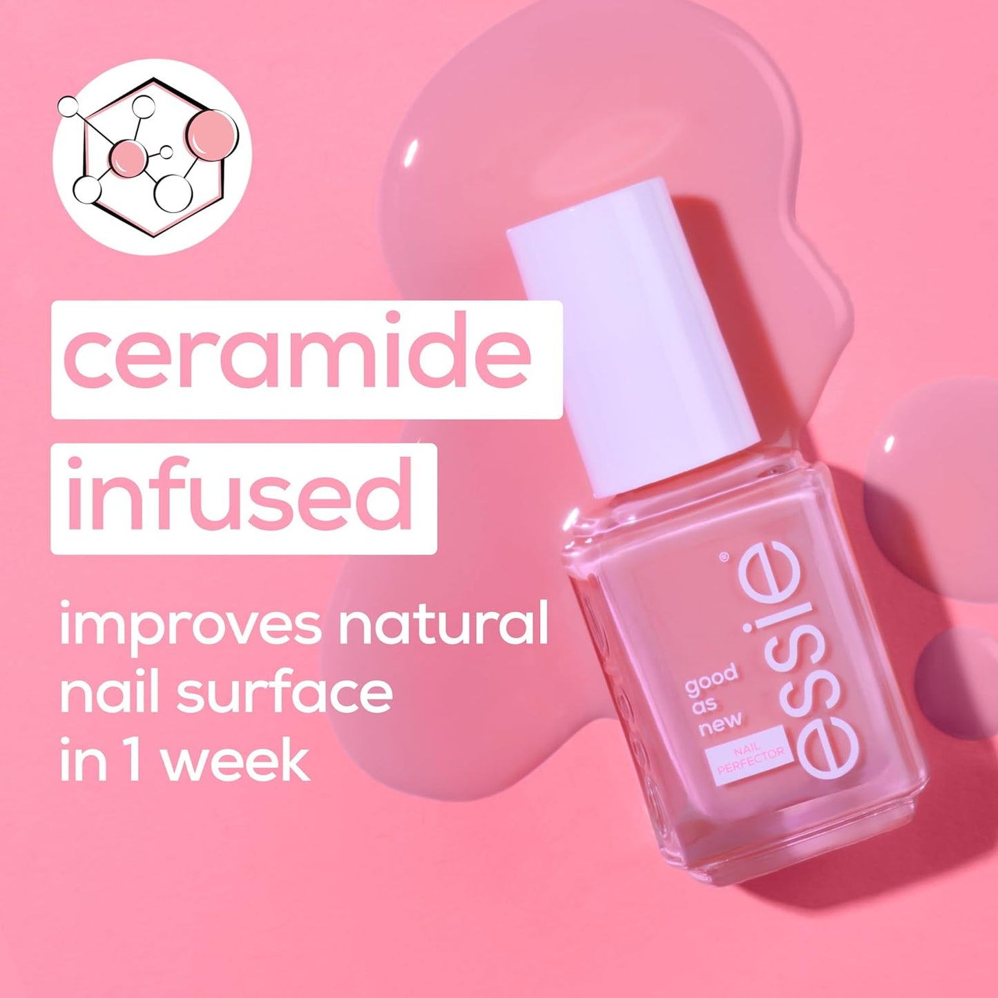 essie Nail Care, Ceramide-Infused Nail Treatment, Vegan, Good As New Concealer & Perfector, 0.46 Fl Oz-Velvo Beauty