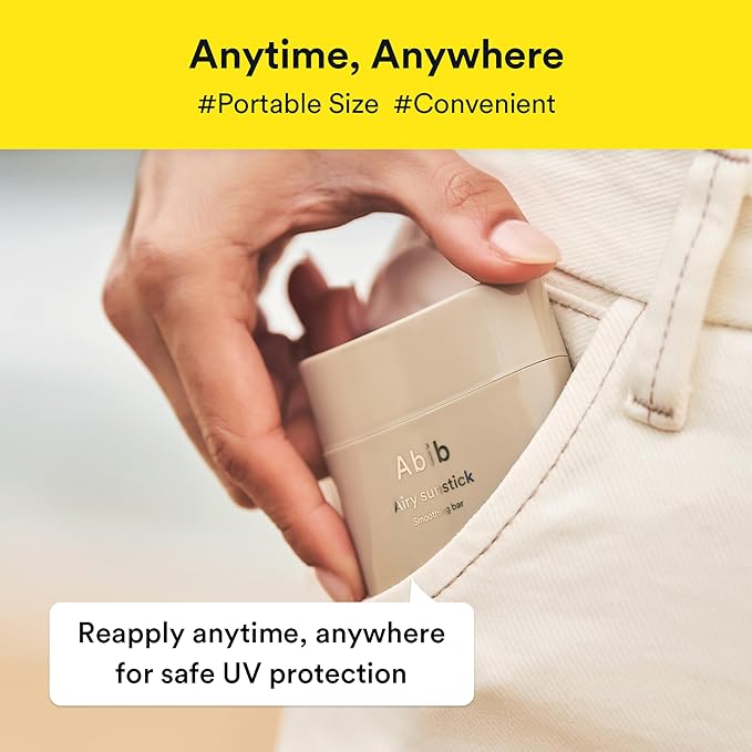 Abib Airy Sunstick Protection Bar Broad Spectrum SPF50+ 0.81 oz / 23 g (Semi-matte) | Korean Suncreen Stick Suncare Sunblock, No Whitecast, Protector Solar Barra, Water resistant-Velvo Beauty