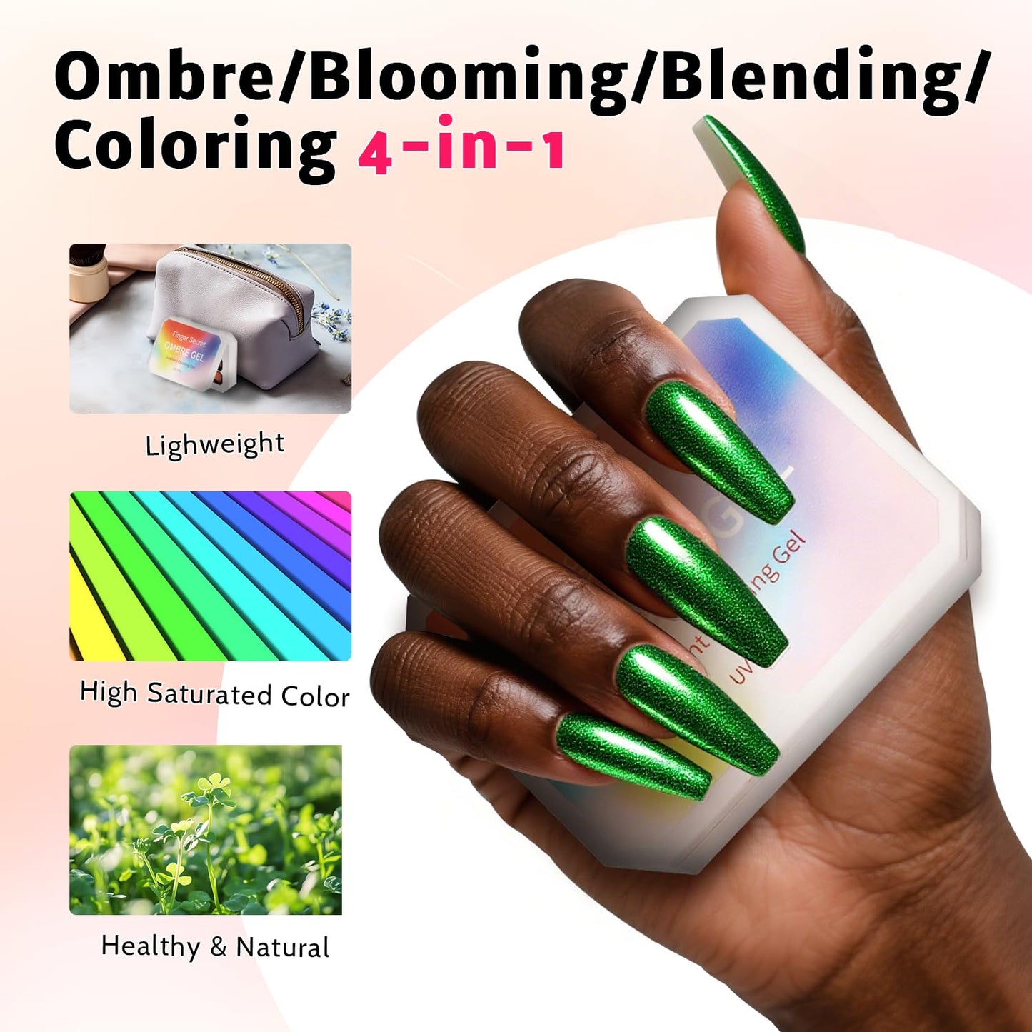 Sponge Pat Paint Nail Gel & Tools Kit, 9 Colors Ombre Nails Gradient Gel Nail Blush Blooming Aura Nails Drawing Stripper Floral Painting Nail Art, No Wipe, UV/LED Curing (9 Colors Set J)-Velvo Beauty