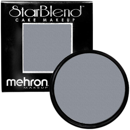 Mehron Makeup StarBlend Cake Makeup | Wet/Dry Pressed Powder | Powder Foundation | Light Grey Face Paint & Body Paint 2 oz (56g)-Velvo Beauty