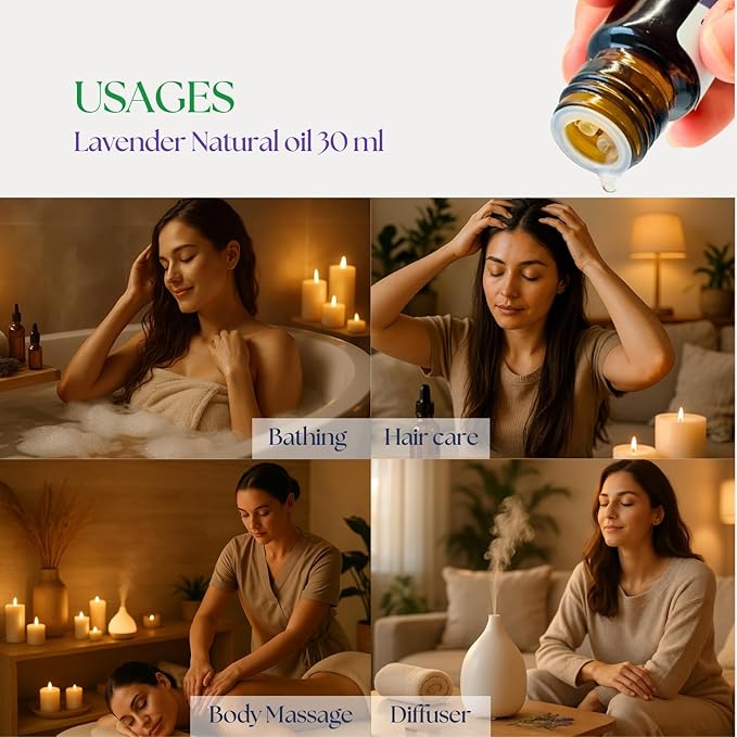 Roots & Above Pure Natural Lavender Essential Oil 1.01 oz/30ml for Diffuser, Skin, Hair, Self-Care, Soap & Candle Making Scent Fragrance-Velvo Beauty