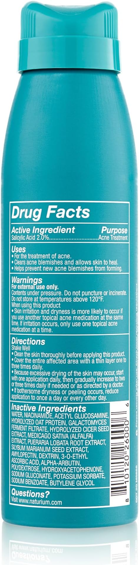 Naturium Salicylic Acid Body Spray 2%, Blemish-Fighting & Pore Treatment, with Niacinamide Plus Encapsulated Salicylic Acid, 4 oz-Velvo Beauty