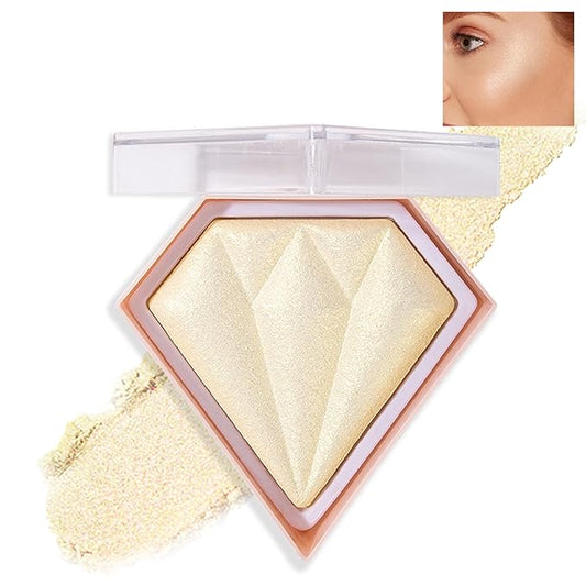 White Highlighter Makeup Palette Face Highlighter Powder Iluminadores De Maquillaje Narutal Shimmer Glitter Highlighter Contour Powder Makeup Palette-02 Quicksand Gold-Velvo Beauty