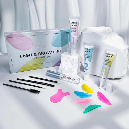 PERMANIA Lash Lift Kit, Tube Design Easy to Apply Brow Lamination Kit, for Natural Results Instant Lifting & Curling with Detailed Instruction (with Liquid Glue)-Velvo Beauty
