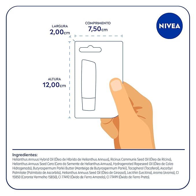 NIVEA Cherry Shine Lip Moisturizer Deep Hydration 4, 8g, Nivea, Cherry-Velvo Beauty