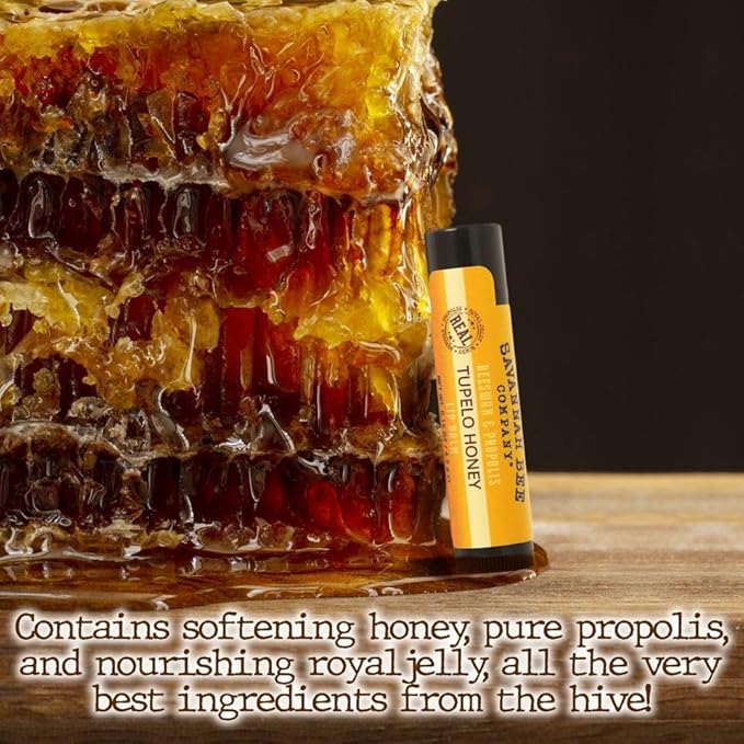 Savannah Bee Company Lip Balm - Lip Moisturizer for Chapped Lips - Hydrating Lip Balm with Pure Honey-Velvo Beauty